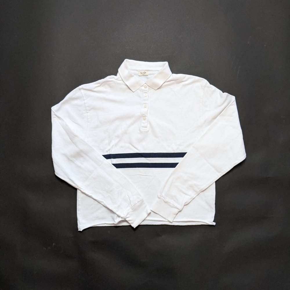 Brandy Melville John Galt White Polo Shirt